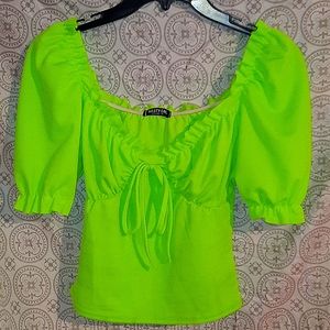 Nasty Gal Neon Green Top